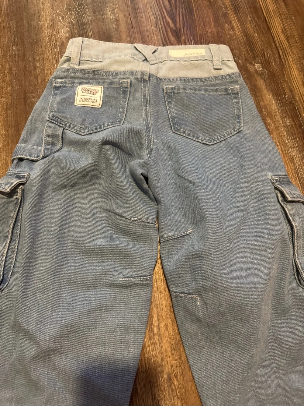 Justice Light Blue Denim Jeans with Looney Tunes Label